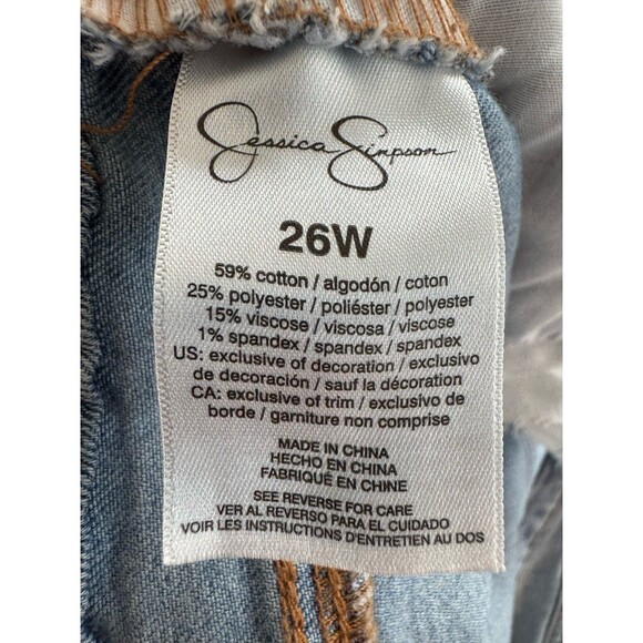 Jessica Simpson Jeans 26W Spotlight High Rise slim Straight Lived-in vintage - Picture 16 of 16